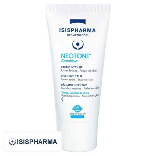Tube blanc Isispharma Neotone Sensitive baume intensif taches brunes 30 ml