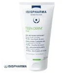 Tube blanc Isispharma Teen Derm gel nettoyant exfoliant 150 ml peaux grasses