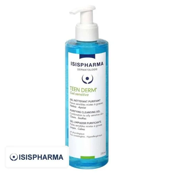 Isispharma Teen Derm Sensitive Gel Nettoyant Purifiant 250ml