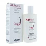Flacon blanc Item Alphactif shampooing et étui bordeaux, 200 ml