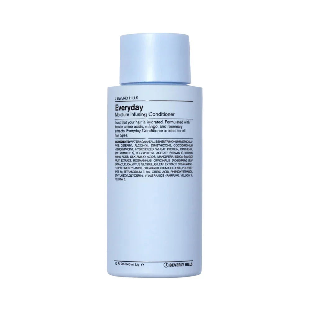 j-bevery-hills-everyday-conditioner-340ml.jpg Flacon bleu clair J Beverly Hills Everyday, après-shampoing hydratant 340 ml