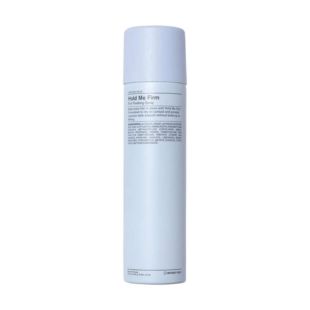 j-bevery-hills-hold-me-firm-328ml.jpg Grand aérosol bleu clair J Beverly Hills Hold Me Firm, spray fixant 331 ml