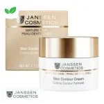 Pot blanc à couvercle doré Janssen Cosmetics Mature Skin crème contour fermeté