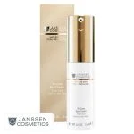 Flacon pompe doré et étui Janssen Cosmetics Triple Soin Contour des Yeux 15 ml