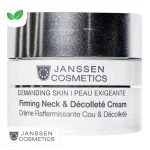 Pot blanc à couvercle argenté Janssen Cosmetics crème raffermissante cou et décolleté