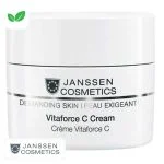 Pot blanc Janssen Cosmetics Crème Vitaforce C ligne Peau Exigeante