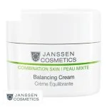 Pot blanc Janssen Cosmetics Combination Skin crème équilibrante bandeau vert
