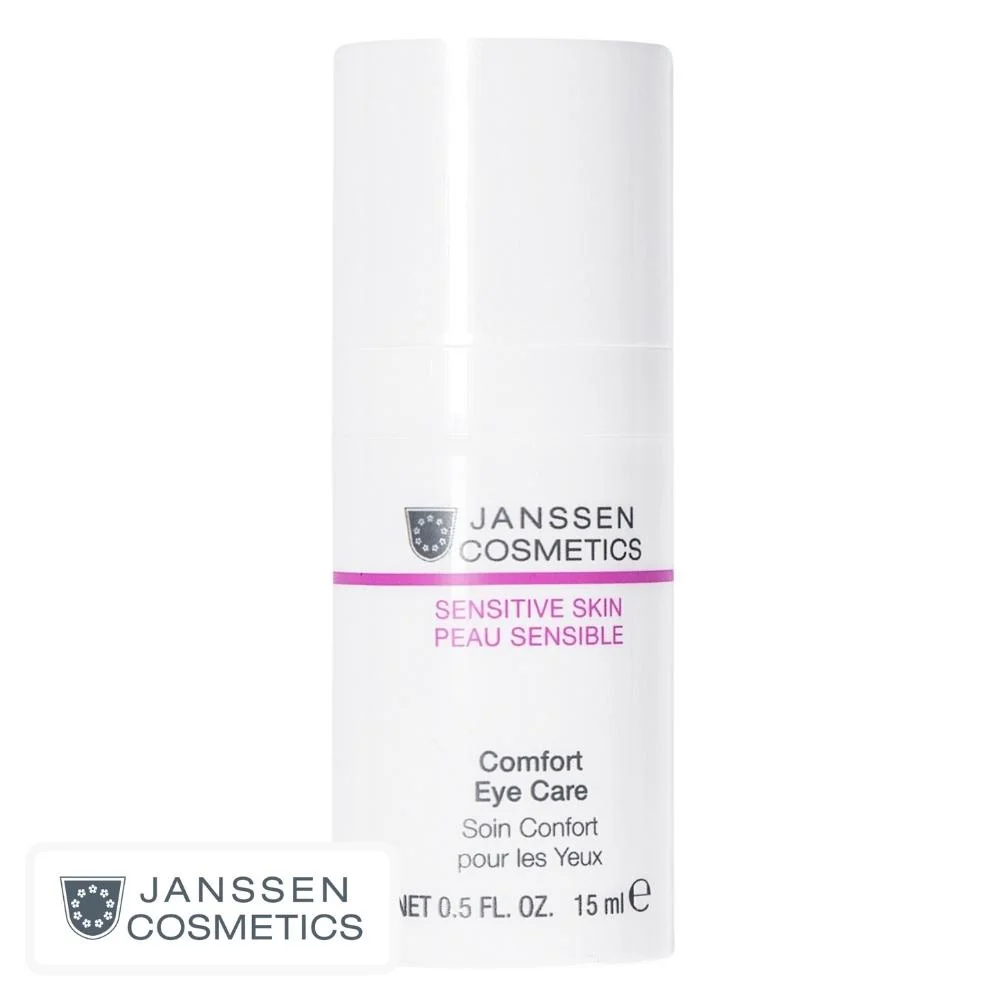 janssen-cosmetics-peau-sensible-soin-confort-pour-les-yeux-15ml.jpg Flacon pompe blanc Janssen Cosmetics Soin Confort pour les Yeux peau sensible 15 ml