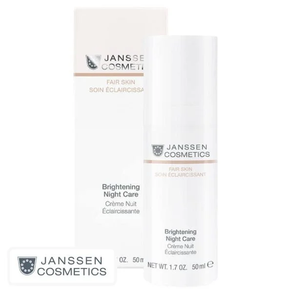Flacon pompe blanc Janssen Cosmetics Fair Skin crème nuit éclaircissante 50 ml