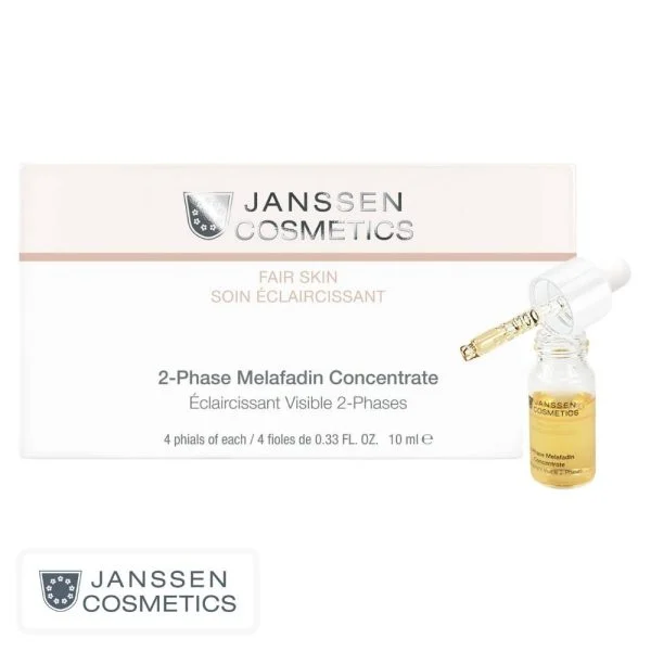 Coffret Janssen Cosmetics Fair Skin avec fiole ambrée et pipette compte-gouttes