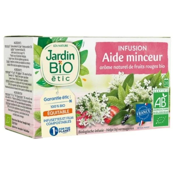 Boîte rose Jardin Bio étic infusion aide minceur fruits rouges bio