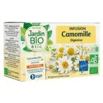 Boîte jaune Jardin Bio étic infusion camomille digestion fleurs blanches