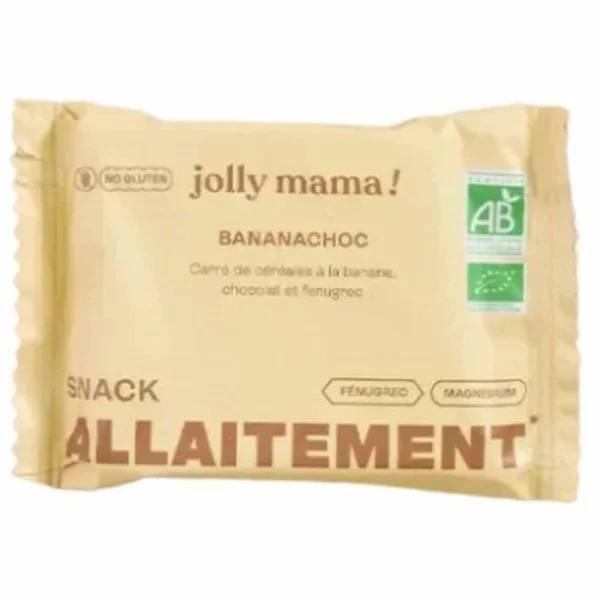 Sachet beige Jolly Mama snack Bananachoc bio sans gluten