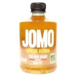 Bouteille Jomo thé vert glacé menthe citron 350 ml, logo AB