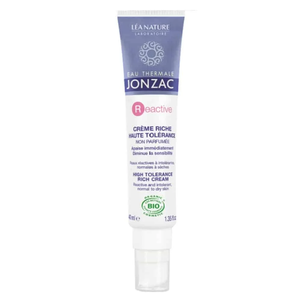 jonzac-reactive-creme-riche-haute-tolerance-bio-40ml.jpg Tube pompe de la crème riche haute tolérance Jonzac Reactive 40 ml