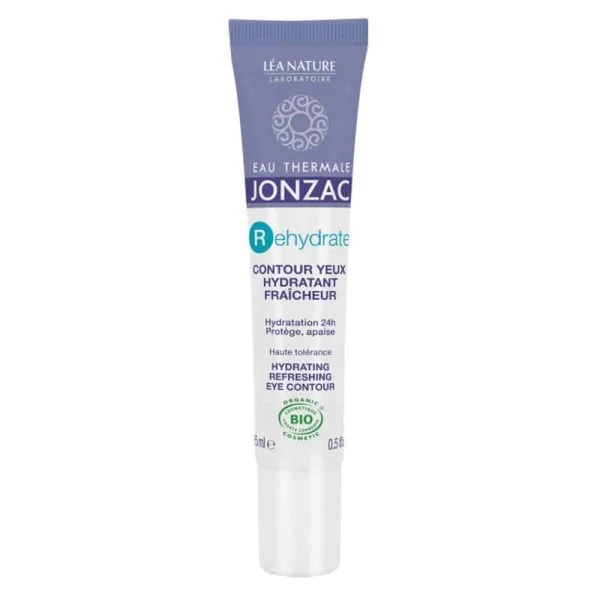 Tube applicateur du contour des yeux Jonzac Rehydrate 15 ml, capuchon violet