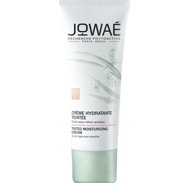 Tube Jowaé crème hydratante teintée BB teinte claire, capuchon vert