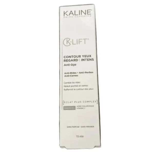 Étui blanc Kaline K-Lift contour yeux regard intense anti-âge 15 ml