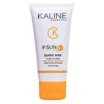 Tube blanc et orange Kaline K-Sun Bonne Mine fluide solaire SPF50+