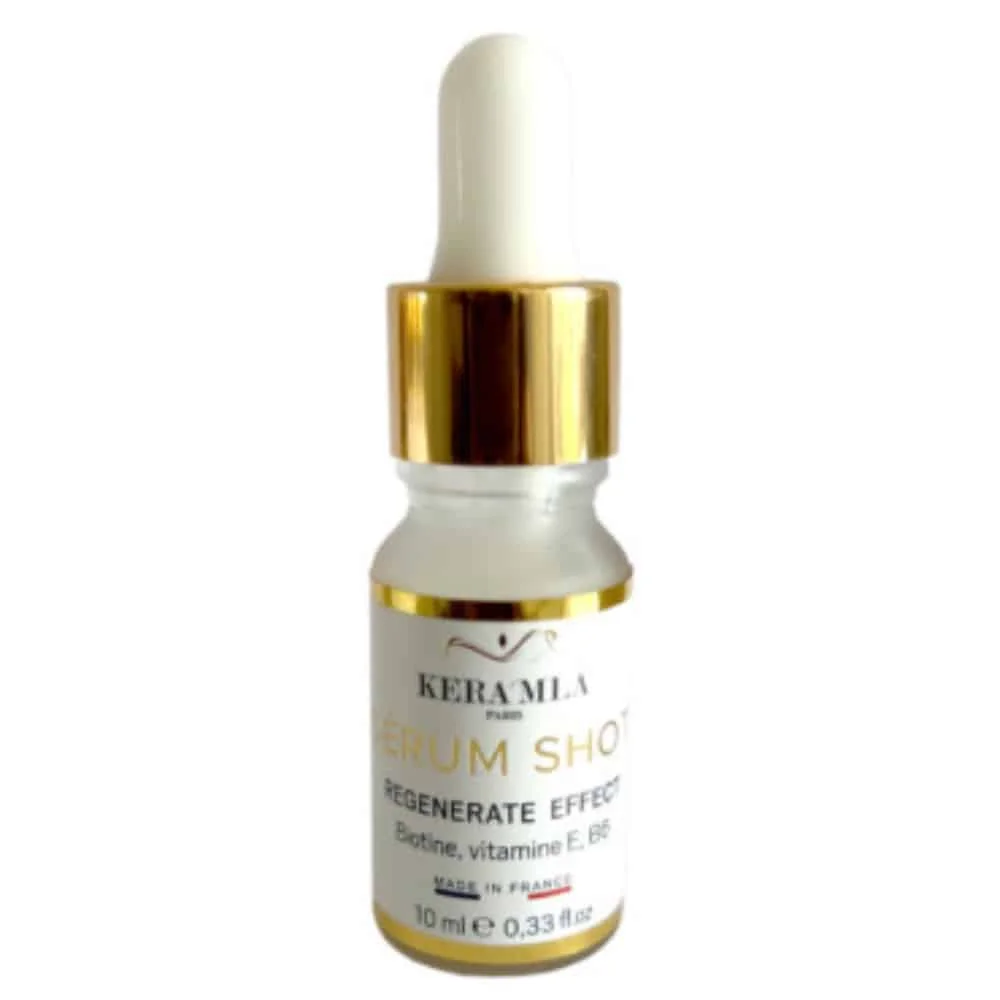 kera-amla-serum-shot-effet-regenerant-10ml.jpg Petit flacon compte-gouttes doré Kera'mla sérum shot regenerate effect 10 ml
