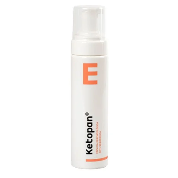 Flacon blanc moussant Ketopan mousse dermatologique anti-séborrhéique à pompe