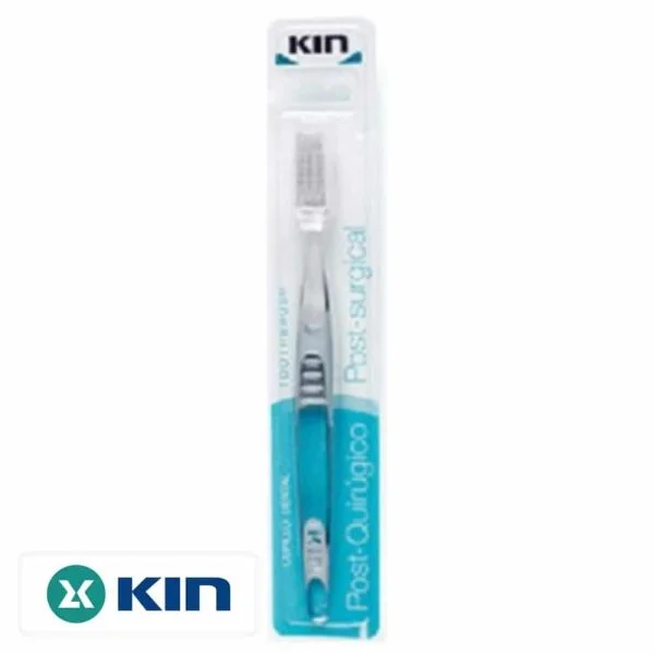 Brosse à dents KIN post-chirurgicale sous blister turquoise et transparent