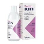 Flacon et étui blanc et rose du bain de bouche PerioKIN 250 ml