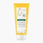 Tube jaune Klorane après-shampoing à la Camomille cheveux blonds 200 ml