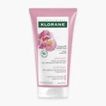 Tube rose Klorane après-shampoing apaisant à la Pivoine BIO 150 ml