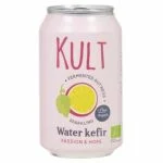 Canette rose Kult kéfir d'eau gazeuse passion et houblon bio 330 ml