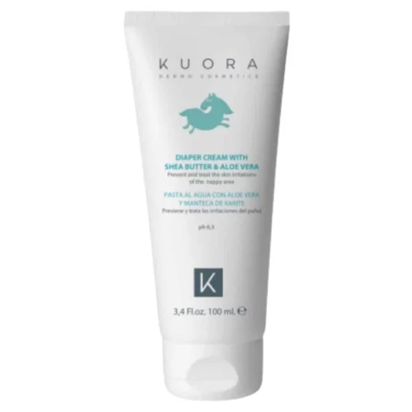 Tube blanc Kuora pâte pour le change karité et aloe vera