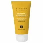 Tube jaune Kuora écran solaire visage oil-free SPF50+ 50 ml