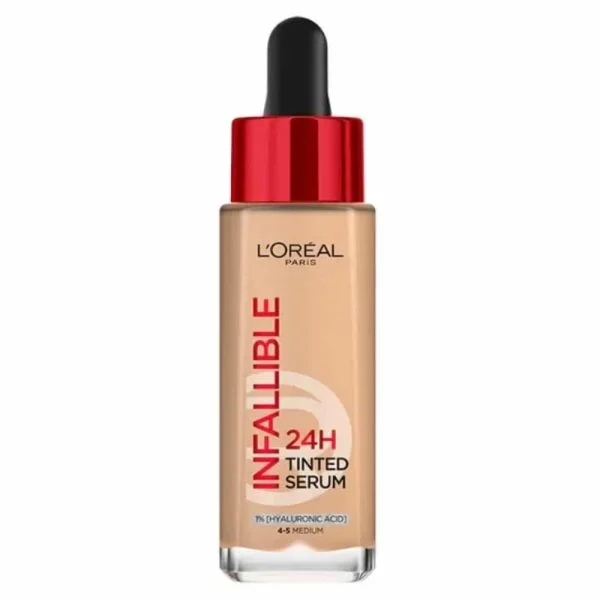 Flacon compte-gouttes L'Oréal Infaillible fond de teint sérum teinte 4-5 Medium