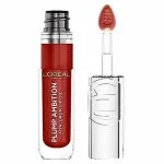 Tube et embout applicateur du lip oil L'Oréal Paris teinte bordeaux profond