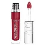 Tube et embout applicateur du lip oil L'Oréal Paris teinte framboise intense