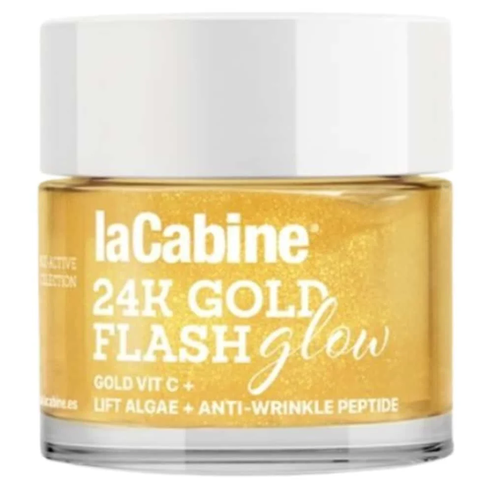 lacabine-24k-gold-flash-glow-gel-50ml.jpg Pot doré pailleté laCabine 24K Gold Flash Glow gel de 50 ml
