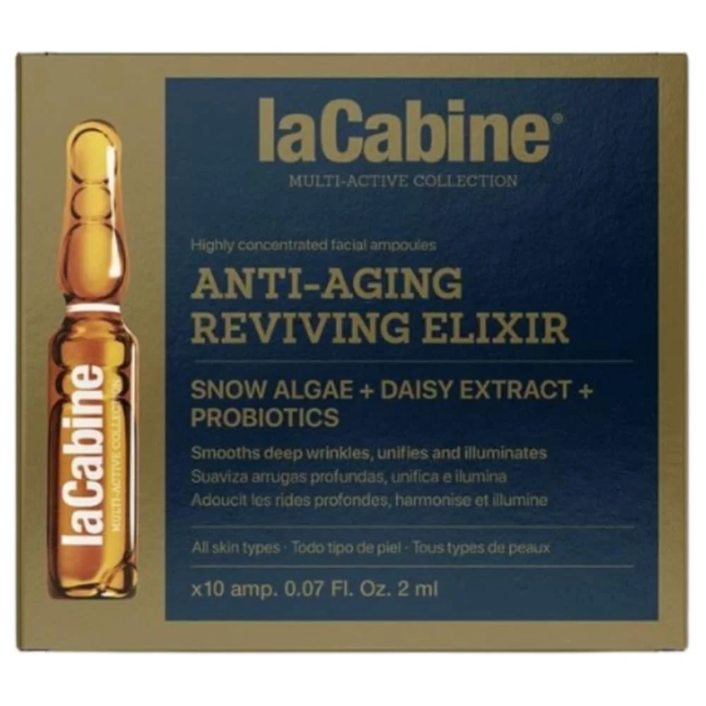 lacabine-anti-aging-revining-elixir-ampoule-10x2ml.jpg Étui bleu et doré laCabine Anti-Aging Reviving Elixir dix ampoules