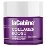 Pot violet laCabine Collagen Boost à couvercle blanc, crème visage