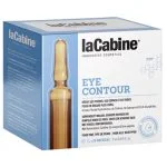 Coffret bleu laCabine Eye Contour avec dix ampoules de verre ambrées