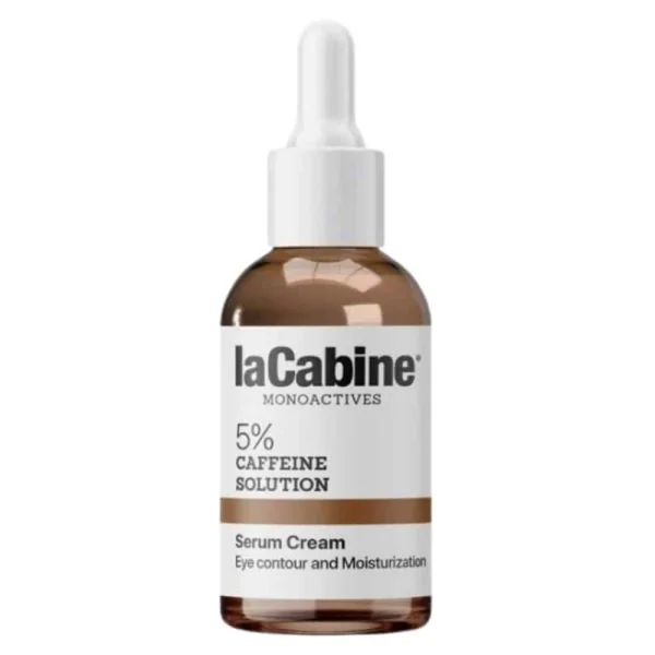 Flacon compte-gouttes brun laCabine Monoactives 5% Caffeine Solution contour des yeux