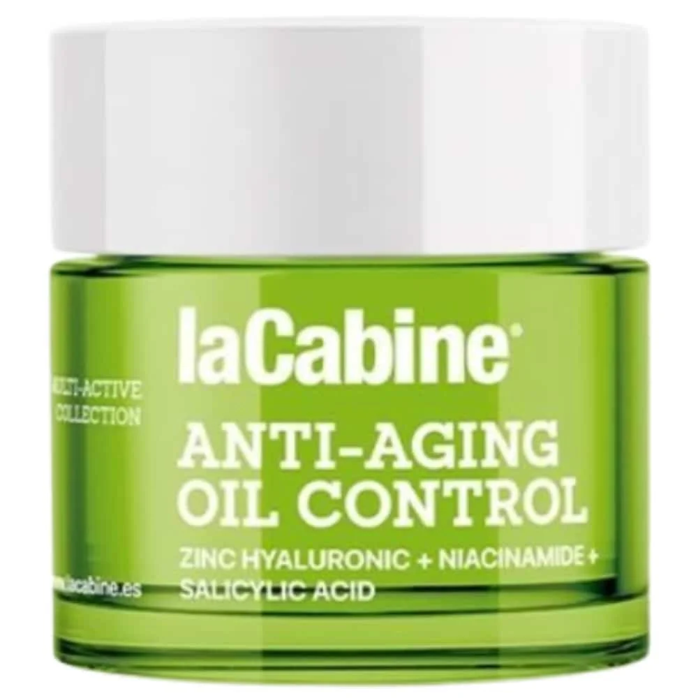 lacabine-oil-control-gel-cream-50ml.jpg Pot vert laCabine Anti-Aging Oil Control gel-crème visage 50 ml