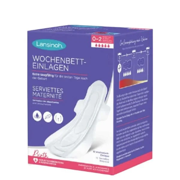 Lansinoh Serviettes Maternité Très Absorbantes 0-2 Semaines 10u