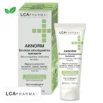 Tube et boîte LCA Pharma+ Aknorm, émulsion séborégulatrice pour peau grasse