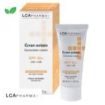 Tube et boîte LCA Pharma+ écran solaire SPF50+, très haute protection peau sensible