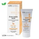 Tube et boîte LCA Pharma+ écran solaire teinté SPF50+ pour peau sensible