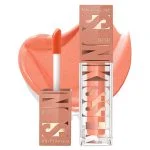 Flacon Maybelline Sunkisser blush liquide corail avec applicateur mousse et trace de couleur
