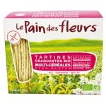 Boîte rose Le Pain des Fleurs tartines craquantes bio multi-céréales 150 g