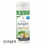 Flacon blanc et vert Ginjer chewing-gum gingembre menthe Lemon Pharma 30 g
