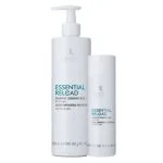 Flacon pompe 500ml de lait nettoyant prébiotique Essential Reload Lendan, format familial
