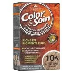 Boîte de coloration permanente Color & Soin 10A Blond Clair Cendré, extraits végétaux